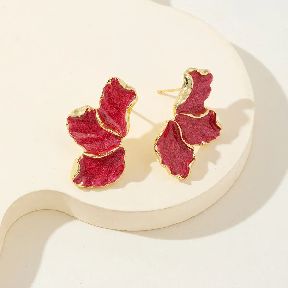 עגילי חצי פרח